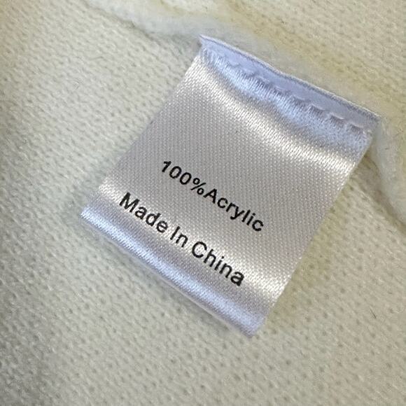 TUCKERNUCK Camden Poncho Sweater Ivory Knit Relaxed Pullover - Picture 11 of 13